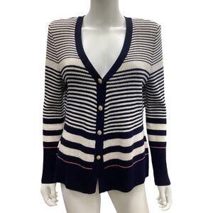 St. John Collection Cardigan Women’s Size 6 Knit Stripes with Buttons